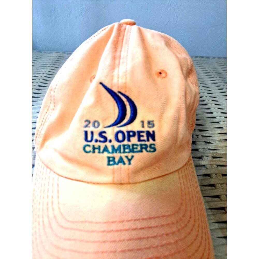 2015 U S. OPEN USGA Member CHAMBERS BAY PEACH GOLF HAT ADJUSTABLE